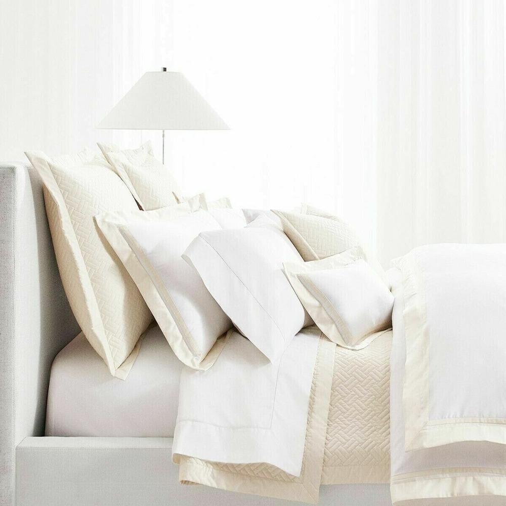 Ralph Lauren Full / Queen Greenwich Hollywood Cream Quilted Coverlet rt $355